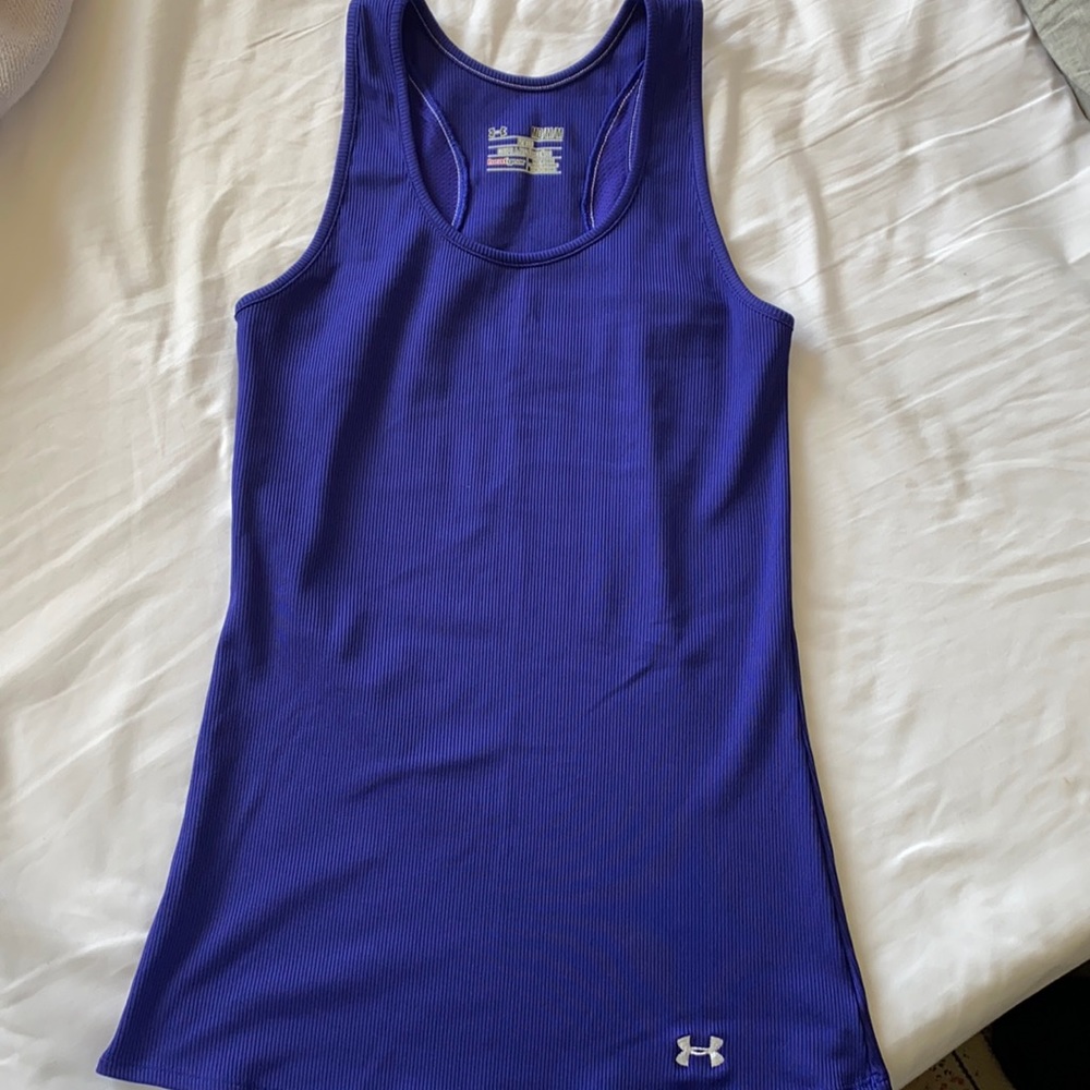Purple Under Armour ribbed tank. Worn once